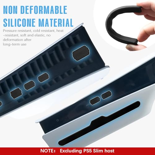 ZORBES® 13 in 1 Dust Plug Kit for PS5 Slim Console, PS5 Slim Silicone Dust Plugs, Protector Antidust Cover, Optical Drive Version Digital Version Console Dust-Proof Net for PS5 Slim Game Console ZORBES® 13 in 1 Dust Plug Kit for PS5 Slim Console, PS5 Slim Silicone Dust Plugs, Protector Antidust Cover, Optical Drive Version Digital Version Console Dust-Proof Net for PS5 Slim Game Console